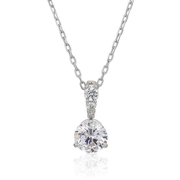 Swarovski Jewelry - Swarovski Crystal White Solitaire Drop Pendant Necklace